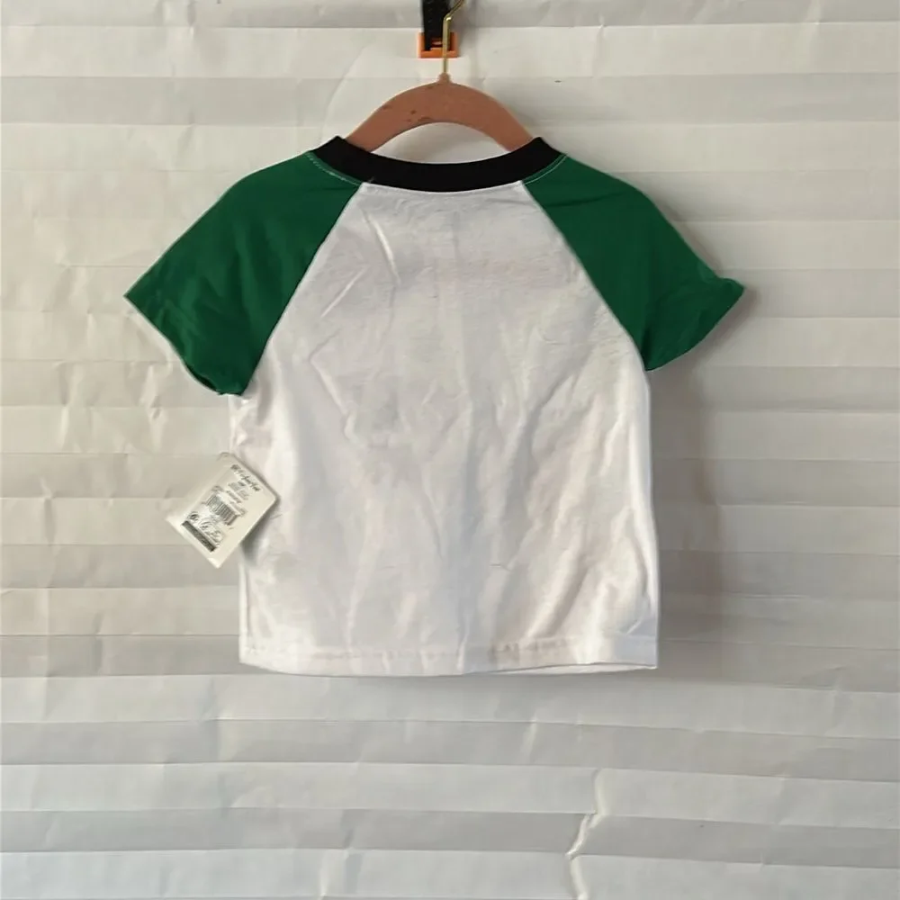 Way To Celebrate Raglan Shirt St. Patrick’s Day Graphic Tee Green & White Unisex